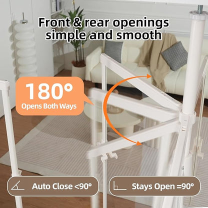 74.80-98.43'' Extra Tall Cat Gate, Adjustable 33.86” and 35.80" Wide, - Image 4