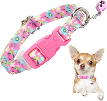 Small Dog Collar with Bell by ONEFOJOJO
