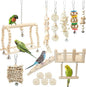Hamiledyi 13Pcs Parrot Swing Chew Toys Bird Perches Platform by Hamiledyi