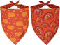 ADOGGYGO Thanksgiving Dog Bandanas 2 Pack, Reversible Pumpkin Turkey Pet Scarf by ADOGGYGO