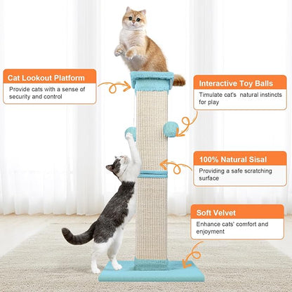 Cat Scratching Post 33 Inch Nature Sisal Cat Scratch Post - Image 4