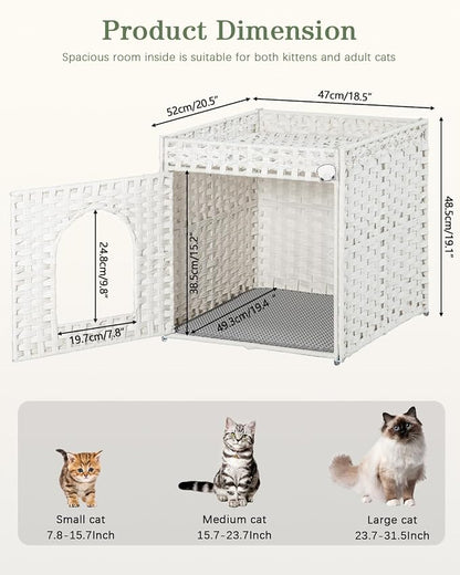 Cat Litter Box Enclosure Furniture, Hidden Litter Box - Image 5