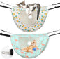 Unittype 2 Pieces Cat Cage Hammock Hanging Pet Bed Double Layer Soft Plush by Unittype