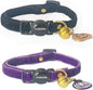 Safety Quick Release Cat Collars, Double Velvet by Cognatio