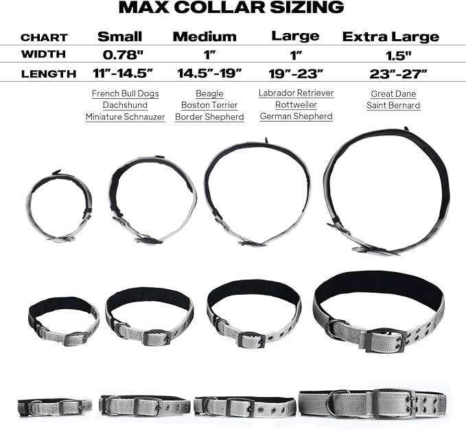 PetiFine Dog Collar for Large Dogs, Neoprene Padded and Adjustable, Reflective - Image 6