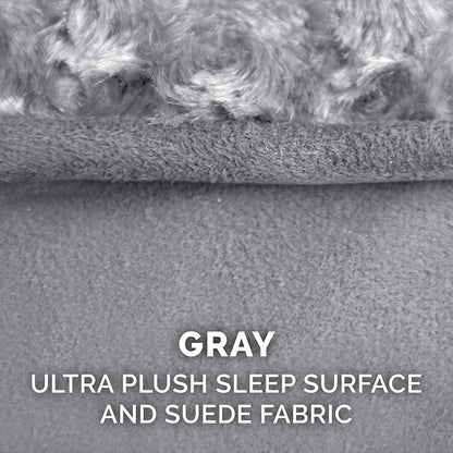 Furhaven Replacement Dog Bed Cover Ultra Plush Faux Fur & Suede Contour Luxe - Image 4