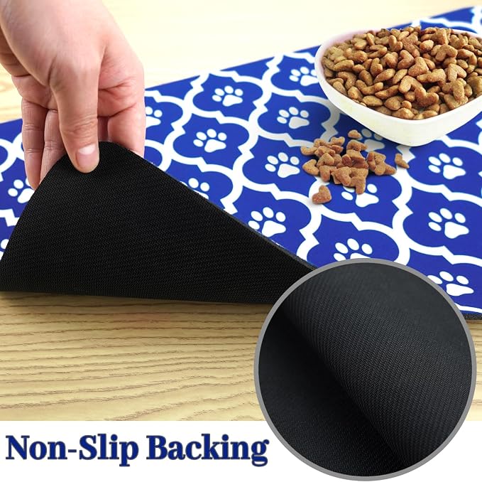 Dog Food Mat 24X32 Inch Pet Feeding Absorbent Mats - Image 5