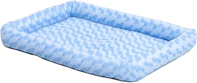 MidWest Homes for Pets QuietTime Fashion XS Dog Bed – Blue Faux Fur Bolster by MidWestHomesForPets