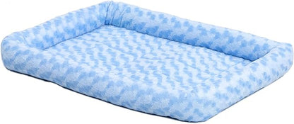 MidWest Homes for Pets QuietTime Fashion XS Dog Bed – Blue Faux Fur Bolster by MidWestHomesForPets