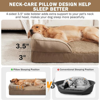 INVENHO Orthopedic Large Dog Bed, Washable Waterproof, Egg-Crate Foam Dog Couch - Image 5