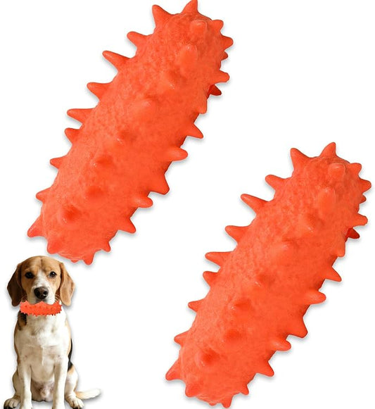 2 Pack Dog Toys for Aggressive Chewers, Tough Puppy Chew Toys Teething Bone for by Dogtoys