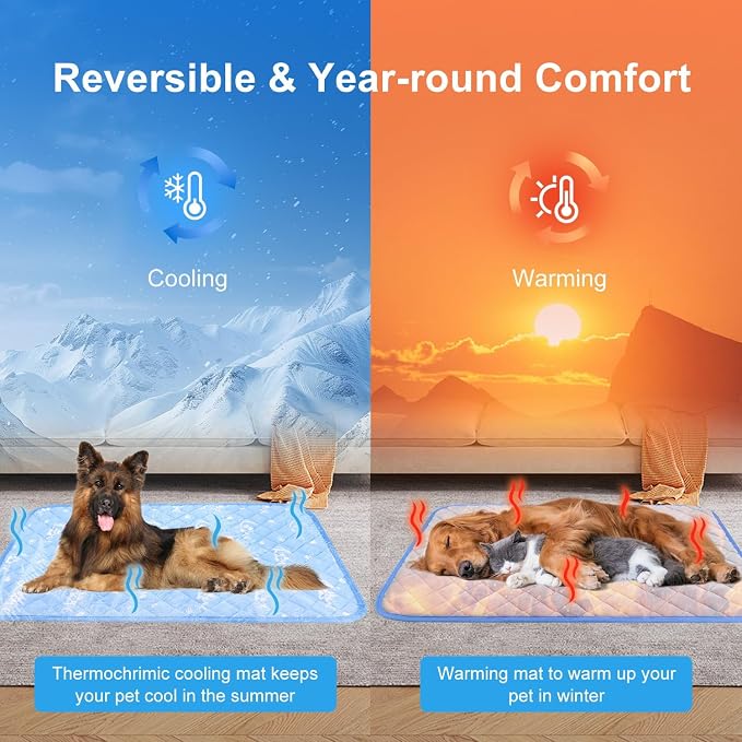 MH MYLUNE HOME Dog Cooling Mat 59" x 40" Arc-Chill Cool Fiber & Endothermic - Image 7