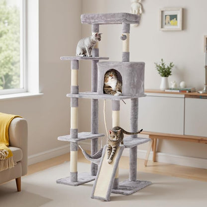 Sweetcrispy 63 inch Cat Tree Tower, Large Multi Level Cat Climbing Tower - Image 7