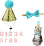 Christmas Pet Party Jazz Hat and Blingbling Bow Tie Breakaway Collar Set by Arogheiz