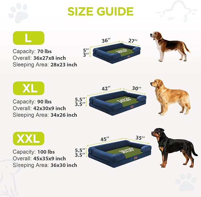Extra Large Dog Bed, Orthopedic XL Washable Bed - Image 4