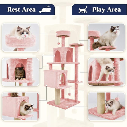 58.5inch Large Cat Tree Tower Condo - Image 4
