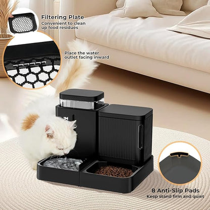 Gravity Cat Feeder and Water Dispenser, 2 in 1 Automatic Cat Feeder - Image 4