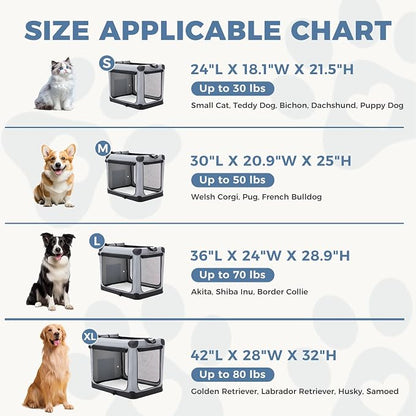 DUMOS Dog Crate 36 Inch Travel Cat Pet Carrier - Image 5