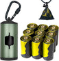 Metal Dog Poop Bag Holder w/Leash Clip|Durable Scratch-Resistant Aluminum|135 by SHAOUMAN