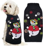 Christmas Dog Sweaters Xmas Pet Outfit Clothes Cute Black Snowman Costume Puppy by DOGGYZSTYLE