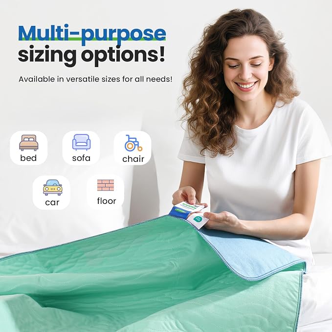 Noovirum® Washable Underpads, 34“x52” Reusable Incontinence Pads - Image 7