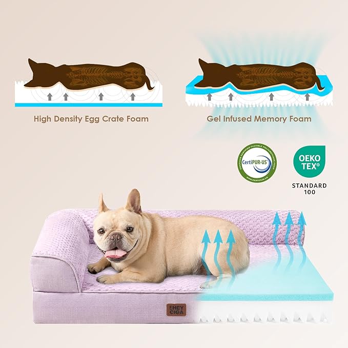EHEYCIGA Extra Large Dog Bed Othorpedic, Memory Foam XL Dog Bed - Image 4
