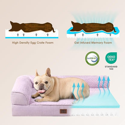 EHEYCIGA Orthopedic Dog Bed Medium Size Dogs, Memory Foam Dog Bed - Image 4