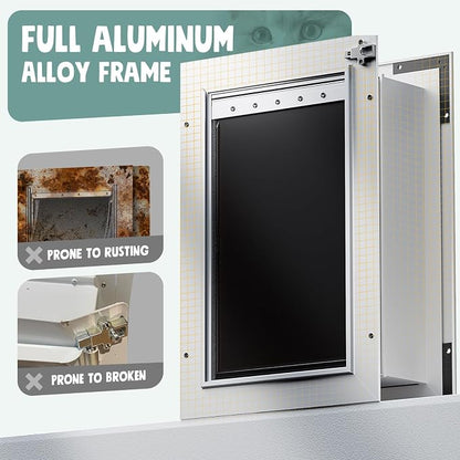 3-Flap Insulated Aluminum Dog Door - Image 3