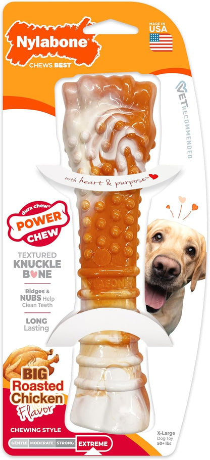 Nylabone Limited Edition 70th Birthday Textured Bone Power Chew Toy - Image 9