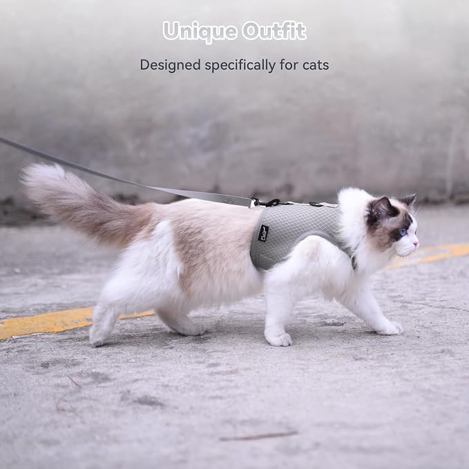 Kitty Harness and Leash for Walking Escape Proof Breathable Mesh Fabric - Image 9