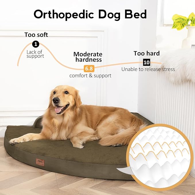 Large Orthopedic Dog Bed with Sides Big Dog Beds with Removable Washable Cover - Image 2