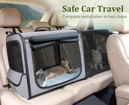 Pecute Dog Car Carrier Stable and Light Weight, Expandable Extra Space Dog - Image 4