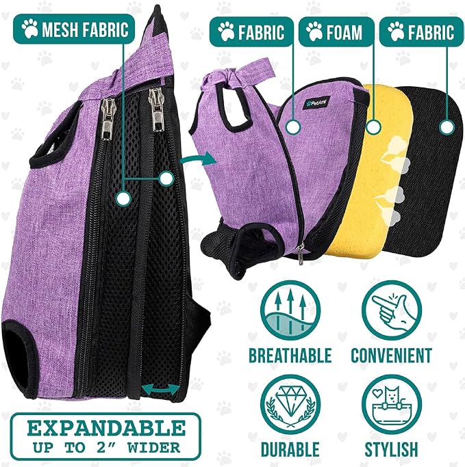 PetAmi Dog Carrier Backpack, Adjustable Pet Cat Front Carrier Backpack - Image 3