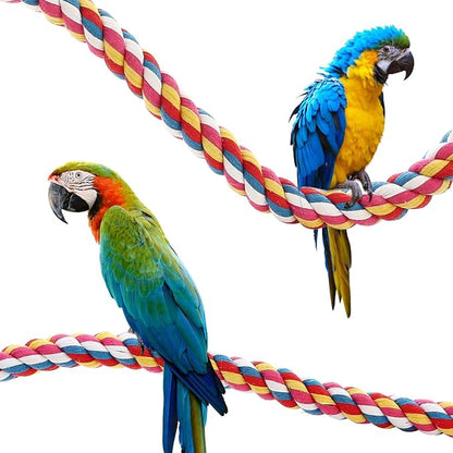 Bird Rope Perches, Parrot Toys 21 inches Rope Bungee Bird Toy - Image 8
