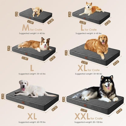 EHEYCIGA Waterproof Dog Bed Orthopedic 41"x27", Memory Foam Pet Bed - Image 3