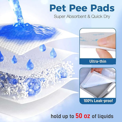 Cat Pads Refills 16.9 x 11.4 inches 100 Count Super Absorbent Pee Pads - Image 2