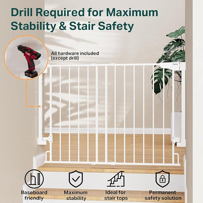 Cumbor 2 Pack 29.2-43" No Bottom Bar Baby Gate - Image 6