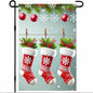 Christmas Garden Flag Three Stockings Winter Garden Flag 12x18 Inch Double by BlissYard