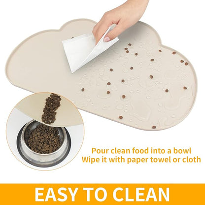 Ptlom Silicone Pet Feeding Mat for Dogs and Cats, High-Lips Pet Placemat - Image 6