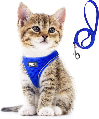 Fida Cat Harness and Leash Set for Walking Kitten and Puppy, Escape Proof by Fida