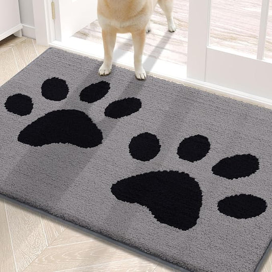 Buganda Dog Door Mat for Muddy Paws, Absorbent Dirt Trapper Washable Indoor by Buganda