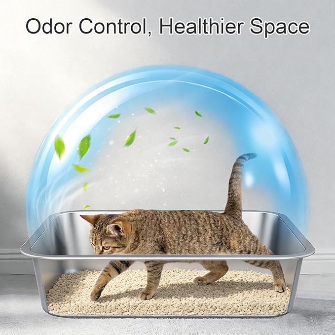 X-Large Stainless Steel Litter Box - Image 3