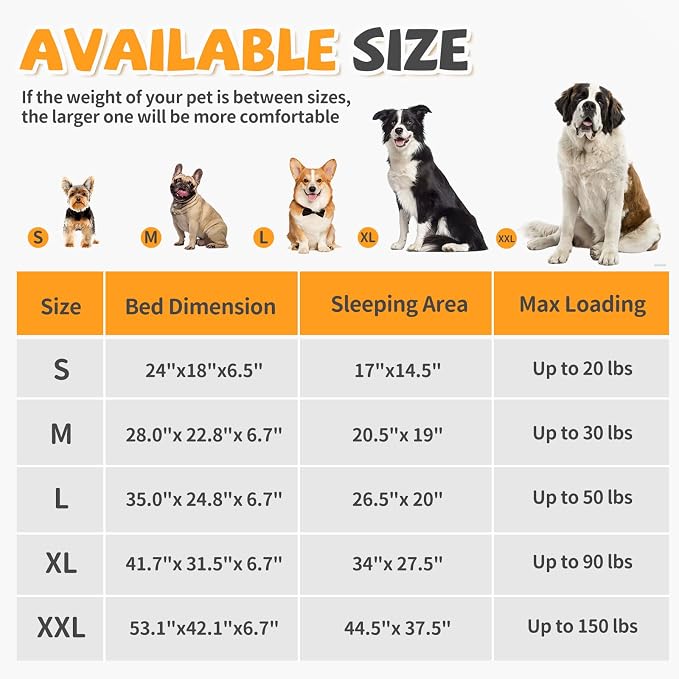 Makigued Orthopedic Dog Bed for Large Dogs Egg Crate Foam Pet Sofa - Image 7