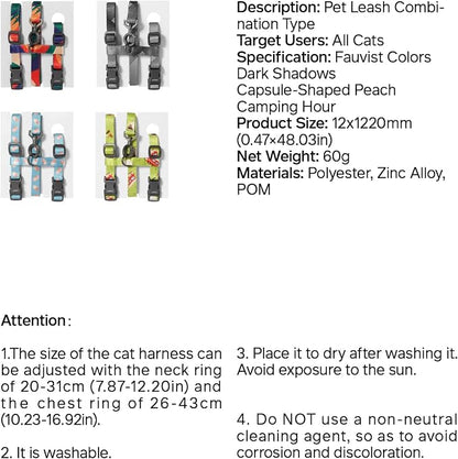 pidan Cat Harness & Leash Set, Cats Escape Proof Adjustable Kitten Harness - Image 7