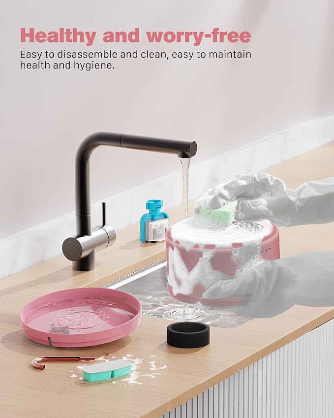 Pink Cat Water Fountain:108oz/3.2L Cat Fountain Super Silent Pet Water Fountain - Image 9