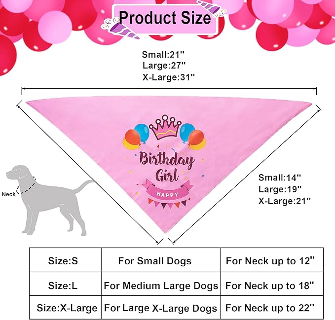 ADOGGYGO Dog Birthday Hat Bandana Girl - Image 2