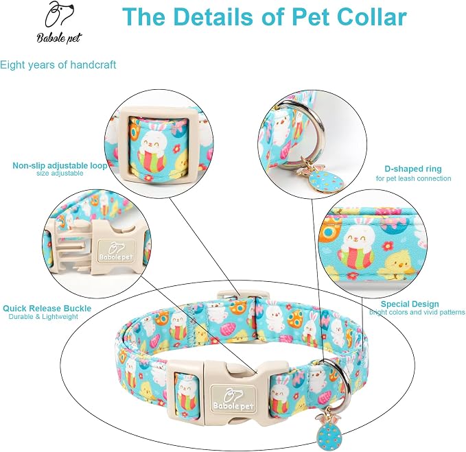 Easter Dog Collar for Medium Dogs - Image 3