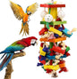 Bird Toys for Parrots, Parakeet Toys Natural Woode Parrot Toy for Large Medium by Unknown