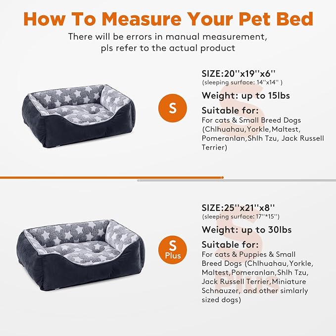 GASUR Dog Beds Small Plus Size, Small Dog Bed Washable, Orthopedic Pet Sofa Bed - Image 7