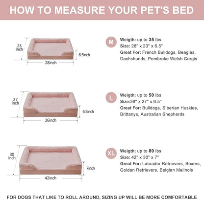 WNPETHOME Dog Beds for Large Sized Dogs, Washable Orthopedic Dog Couch Sofa Bed - Image 4